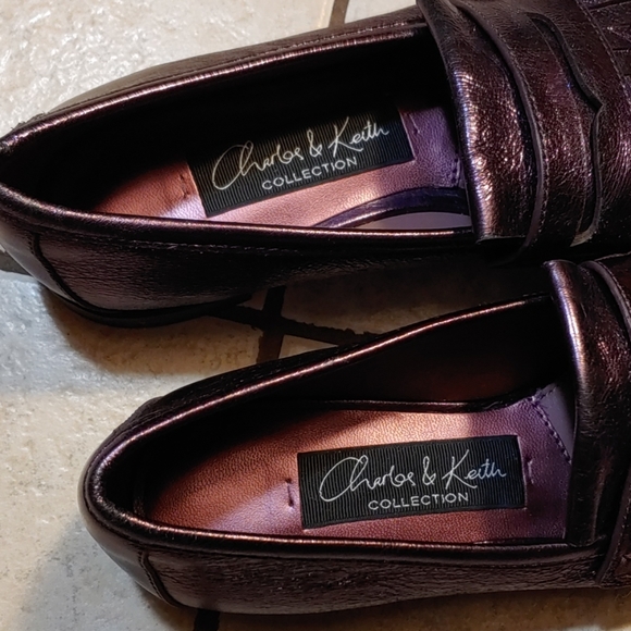 Metallic Purple Charles & Keith Penny Loafers - Picture 3 of 8